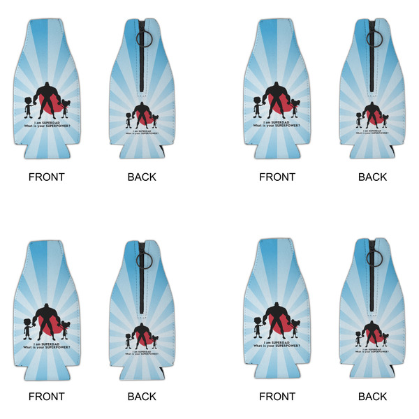 Super Dad Zipper Bottle Cooler - Set of 4 - APPROVAL