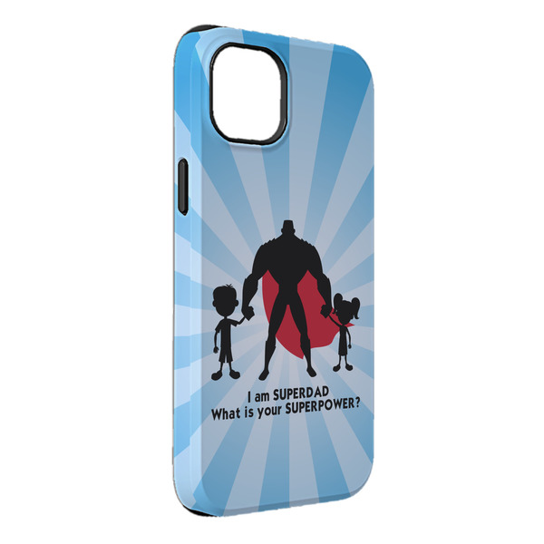 Custom Super Dad iPhone Case - Rubber Lined - iPhone 14 Plus