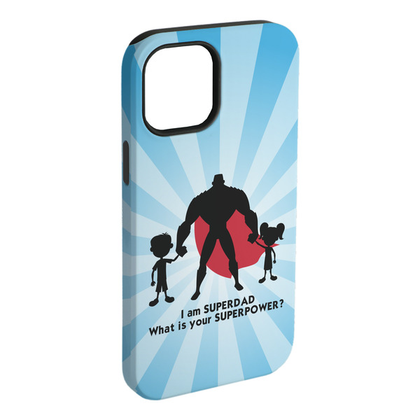 Custom Super Dad iPhone Case - Rubber Lined - iPhone 15 Plus