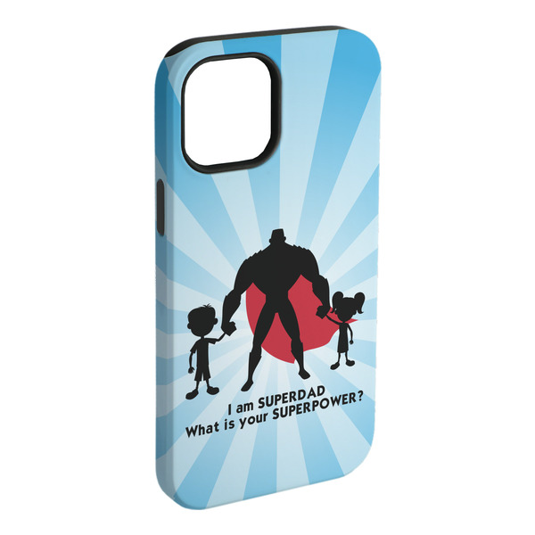 Custom Super Dad iPhone Case - Rubber Lined