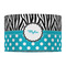 Dots & Zebra 12" Drum Lampshade - FRONT (Fabric)