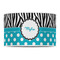 Dots & Zebra 12" Drum Lampshade - FRONT (Poly Film)