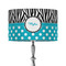Dots & Zebra 12" Drum Lamp Shade - Fabric (Personalized)