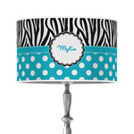 Dots & Zebra 12" Drum Lamp Shade - Poly-film (Personalized)