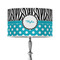 Dots & Zebra 12" Drum Lampshade - ON STAND (Poly Film)