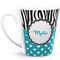 Dots & Zebra 12 Oz Latte Mug - Front Full