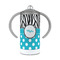 Dots & Zebra 12 oz Stainless Steel Sippy Cups - FRONT