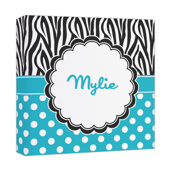 Custom Dots & Zebra Canvas Print - 12x12 (Personalized)