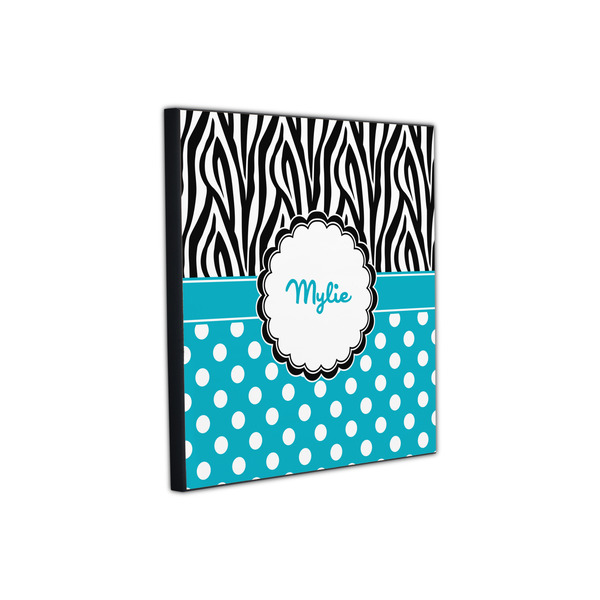 Dots & Zebra 12x12 Wood Print - Angle View