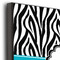 Dots & Zebra 12x12 Wood Print - Closeup