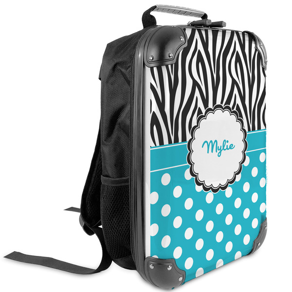 Custom Dots & Zebra Kids Hard Shell Backpack (Personalized)