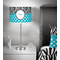 Dots & Zebra 13 inch drum lamp shade - in room
