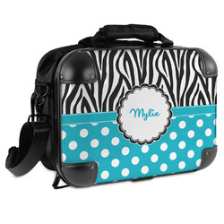 Dots & Zebra Hard Shell Briefcase (Personalized)