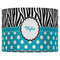 Dots & Zebra 16" Drum Lampshade - FRONT (Fabric)