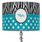 Dots & Zebra 16" Drum Lampshade - ON STAND (Fabric)