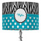 Dots & Zebra 16" Drum Lamp Shade - Fabric (Personalized)
