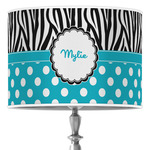 Dots & Zebra 16" Drum Lamp Shade - Poly-film (Personalized)