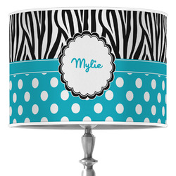 Dots & Zebra Drum Lamp Shade (Personalized)