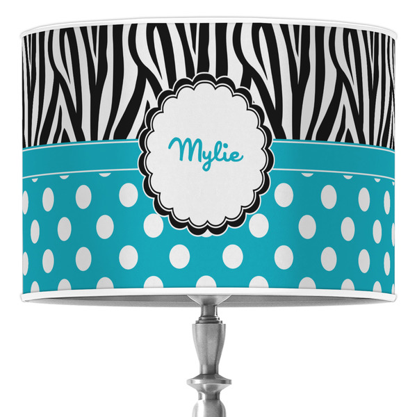 Custom Dots & Zebra Drum Lamp Shade (Personalized)