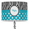 Dots & Zebra 16" Drum Lampshade - ON STAND (Poly Film)