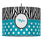 Dots & Zebra Drum Pendant Lamp (Personalized)