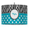Dots & Zebra 16" Drum Pendant Lamp - Fabric (Personalized)