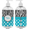 Dots & Zebra 16 oz Plastic Liquid Dispenser- Approval- White