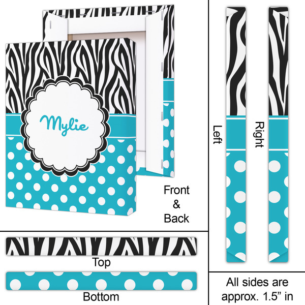 Dots & Zebra 16x20 - Canvas Print - Approval