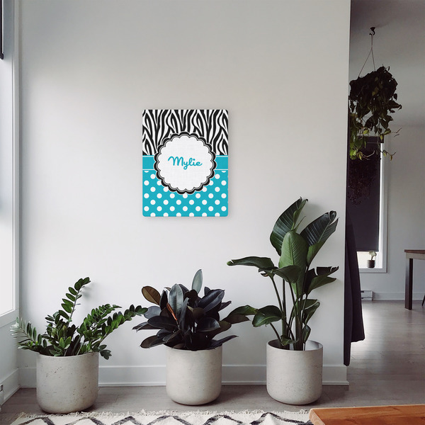 Dots & Zebra 16x20 - Canvas Print - In Context