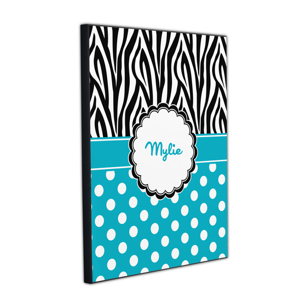 Dots & Zebra 16x20 Wood Print - Angle View