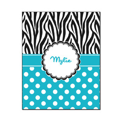 Dots & Zebra Wood Print - 16x20 (Personalized)