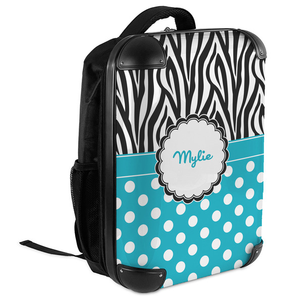 Dots & Zebra 18" Hard Shell Backpacks - ANGLED VIEW