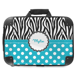 Dots & Zebra Hard Shell Briefcase - 18" (Personalized)