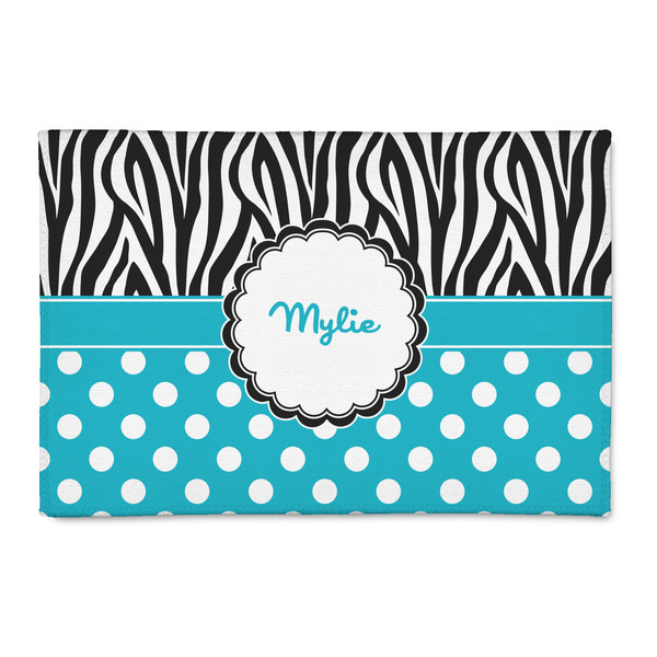 Custom Dots & Zebra 2' x 3' Indoor Area Rug (Personalized)