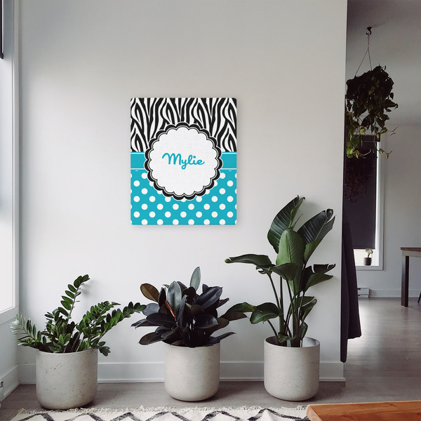 Dots & Zebra 20x24 - Canvas Print - In Context