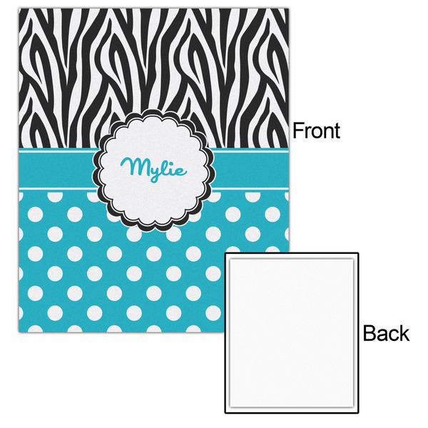 Dots & Zebra 20x24 - Matte Poster - Front & Back