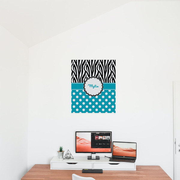 Dots & Zebra 20x24 - Matte Poster - On the Wall