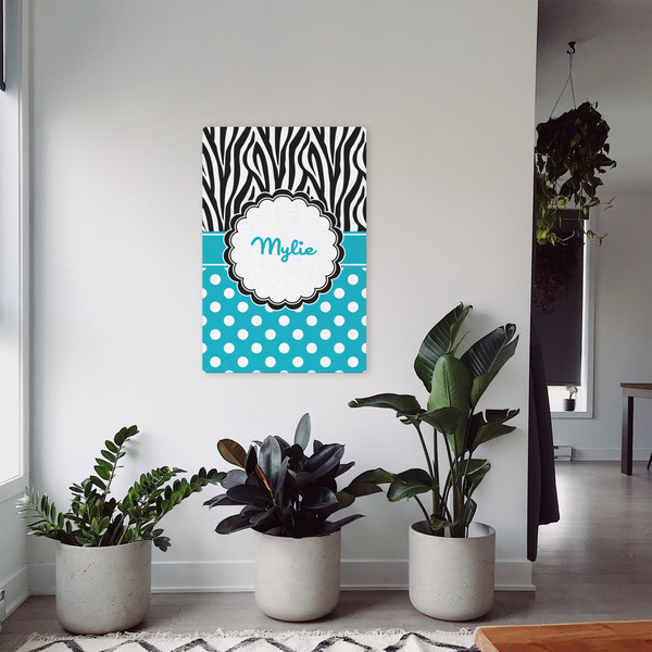 Dots & Zebra 20x30 - Canvas Print - In Context