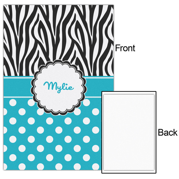 Dots & Zebra 20x30 - Matte Poster - Front & Back
