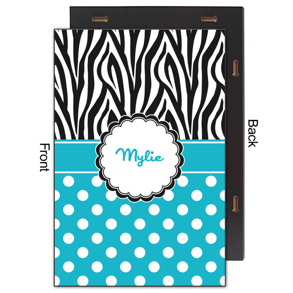 Dots & Zebra 20x30 Wood Print - Front & Back View