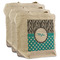 Dots & Zebra 3 Reusable Cotton Grocery Bags - Front View