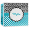 Dots & Zebra 3-Ring Binder - 3 inch (Personalized)