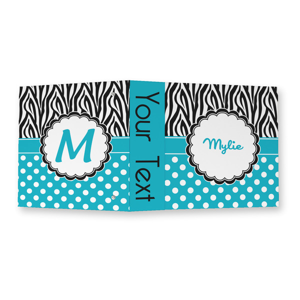 Dots & Zebra 3 Ring Binders - Full Wrap - 2" - OPEN OUTSIDE