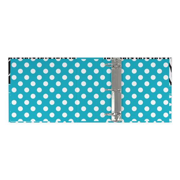 Dots & Zebra 3 Ring Binders - Full Wrap - 3" - OPEN INSIDE