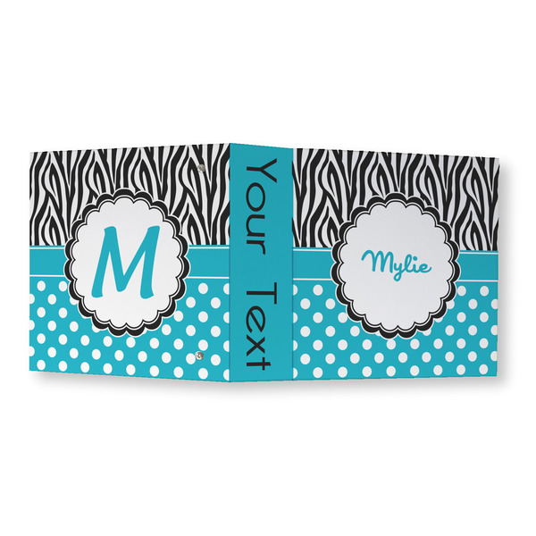 Dots & Zebra 3 Ring Binders - Full Wrap - 3" - OPEN OUTSIDE