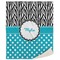 Dots & Zebra Sherpa Throw Blanket (Personalized)