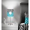 Dots & Zebra 7 inch drum lamp shade - in room
