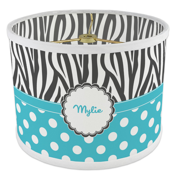 Dots & Zebra 8" Drum Lampshade - ANGLE Poly-Film