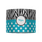 Dots & Zebra 8" Drum Lampshade - FRONT (Fabric)