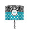 Dots & Zebra 8" Drum Lampshade - ON STAND (Fabric)